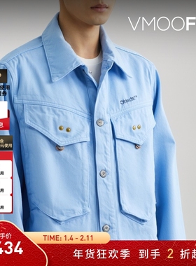 【折扣】OBJECTS IV LIFE秋冬男印花牛仔外套夹克