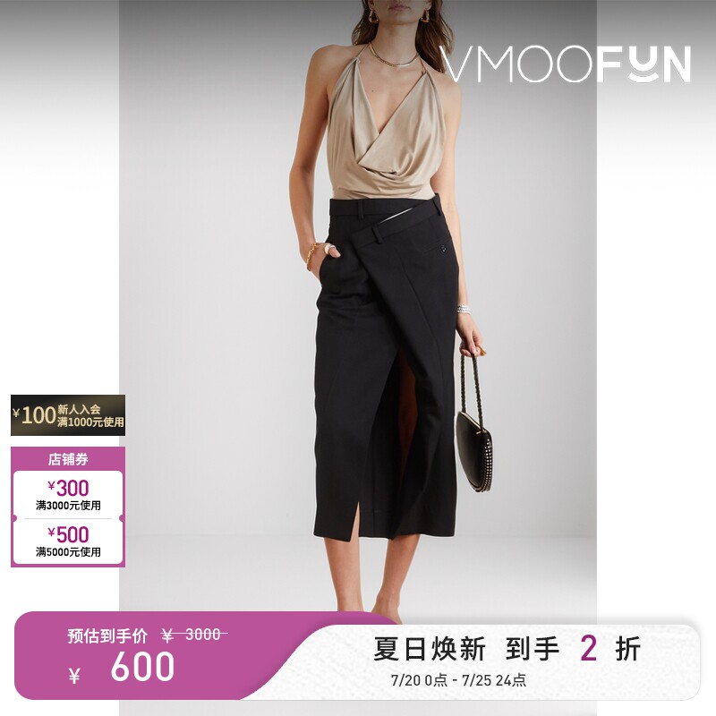 【夏季特惠】GAUGE81 春夏女露背垂坠挂脖连体衣