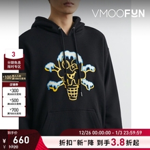 【折扣再降】ICECREAM男士刺绣印花棉质平纹布帽衫