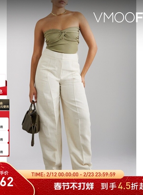 【折扣】GOLDSIGN 早春女露肩正面罗纹弹力上衣