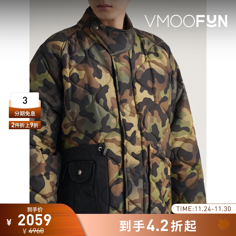 【折扣】Andersson Bell 秋冬男宽松不对称带填充物平纹布外套