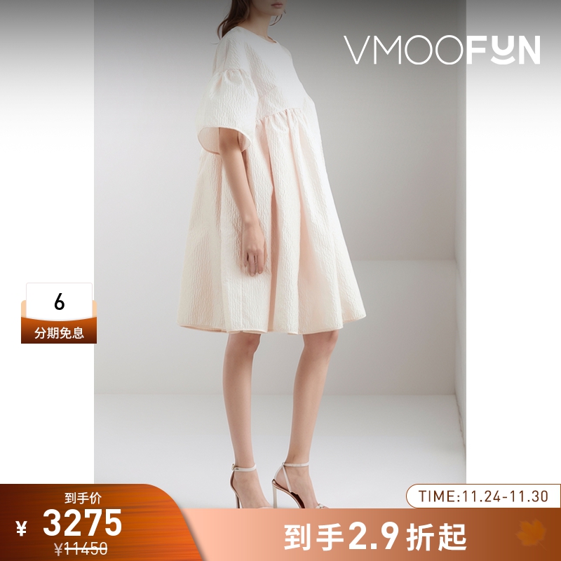 【折扣】CECILIE BAHNSEN 女士缩褶泡泡纱迷你连衣裙