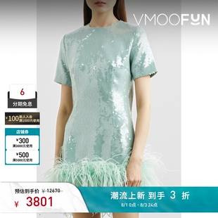 16ARLINGTON 春夏女亮片绢网派对礼服连衣裙