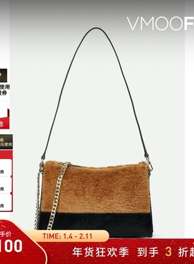 【折扣】MANU Atelier  女羊毛皮单肩包腋下包