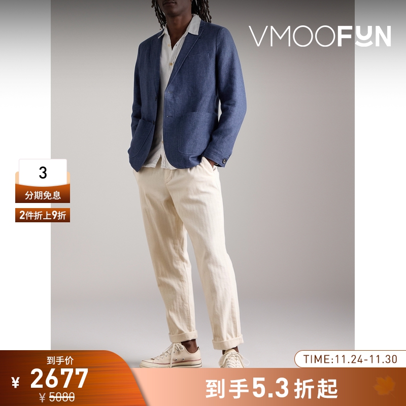 【折扣】Oliver Spencer男士修身亚麻西装外套