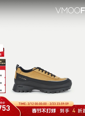 【折扣】COMMON PROJECTS 男黄色人造皮革绒面革厚底运动鞋