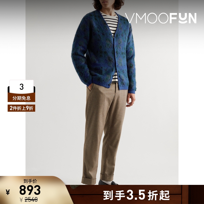 【折扣】Beams Plus 男绵马海毛混纺开襟衫针织衫