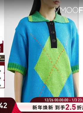 【折扣】Andersson Bell 秋冬女菱形花纹针织上衣