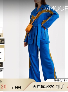 AHLUWALIA 女莱赛尔阔腿裤长裤