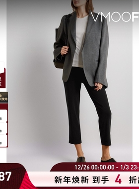 【折扣】Norma Kamali女弹力休闲平纹布打底紧身裤休闲裤