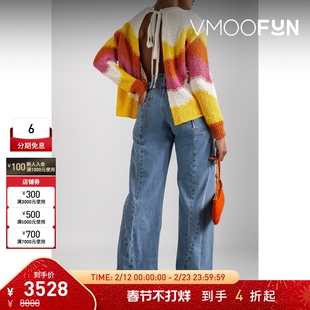 【折扣】MARNI秋冬女士刺绣棉质露背花色毛衣