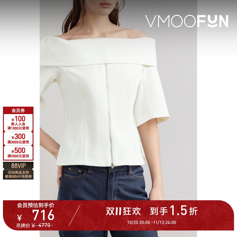 【D11折扣】3.1 Phillip Lim 春夏女士露肩棉质平纹布上衣
