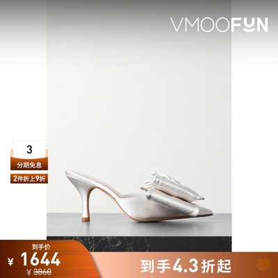 【折扣】LOEFFLER RANDALL女士蝴蝶结缎布高跟鞋