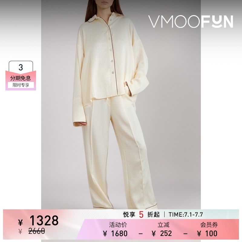 【折扣】SLEEPER女士缎面泡泡纱衬衫式睡衣