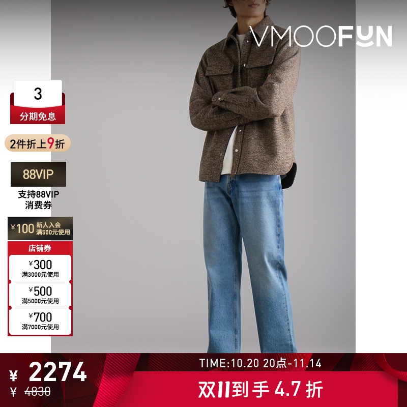 【折扣】Jacquemus 秋冬男蓝色宽松直筒牛仔裤