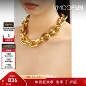 新年礼物 Paco Rabanne 女金色链式 加粗项链