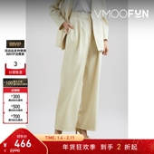 折扣 Harris Wharf London 女白色褶裥平纹布直筒裤