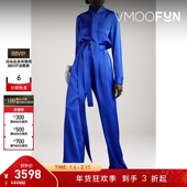 早春女配腰带褶裥绉纱阔腿裤 Perry 折扣 Alex