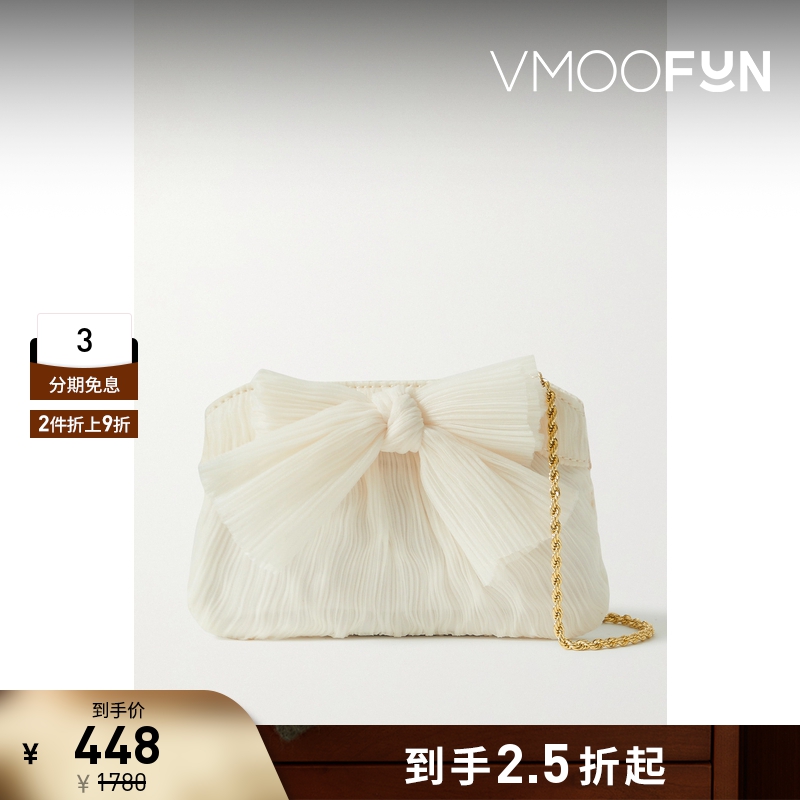 【折扣再降】Loeffler Randall 女蝴蝶结细褶手拿包