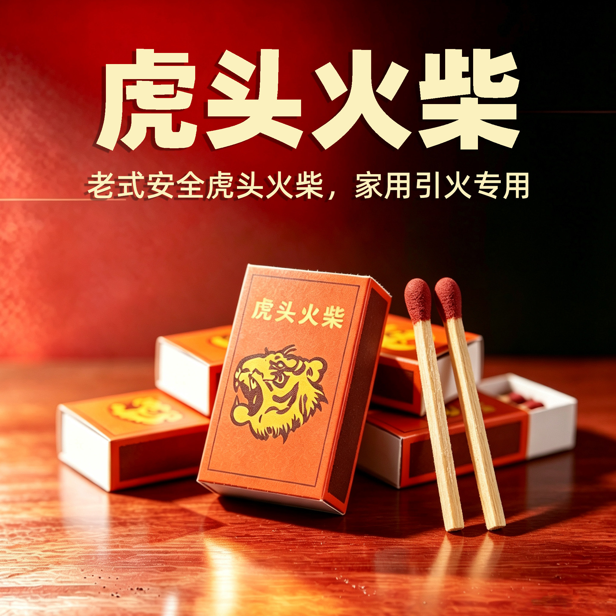 旺柴红头老式怀旧安全家用火柴