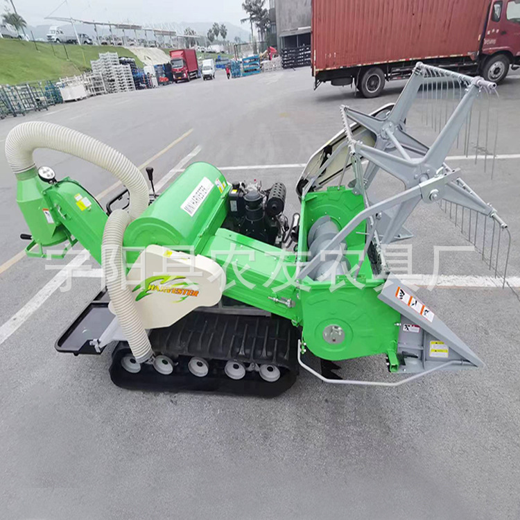 4LZ-1.1型水稻联合收割机 喂入式割台水旱两用稻谷收获脱粒机丘陵