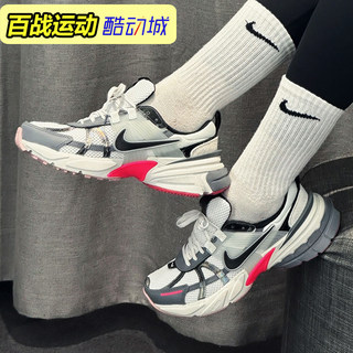 NIKE耐克V2K老爹鞋 男女同款 低帮减震透气复古跑步鞋FZ5061-100