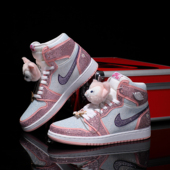 女鞋 Nike耐克 Jordan1琳娜贝儿满钻情侣款 潮鞋 定制球鞋 Air