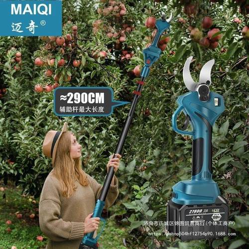 电动剪刀果树充电式修枝剪锂电无线加长高枝剪德国进口剪树枝