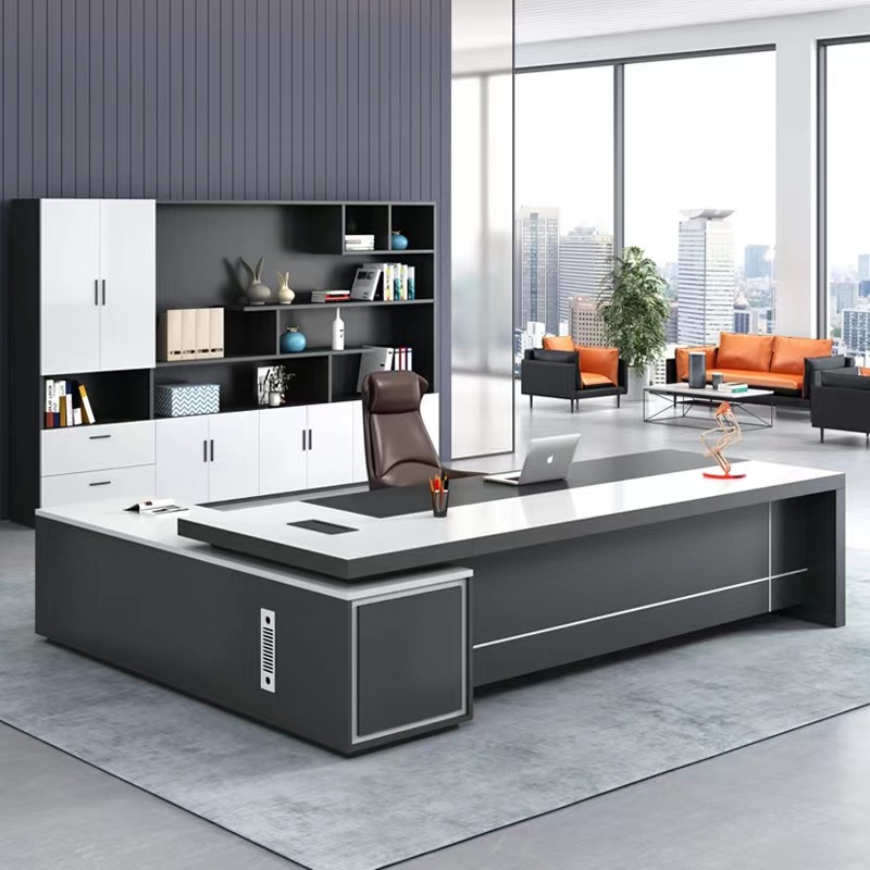 老板办公桌简约现代老板桌主管单人大班台经理桌办公室文件柜家具