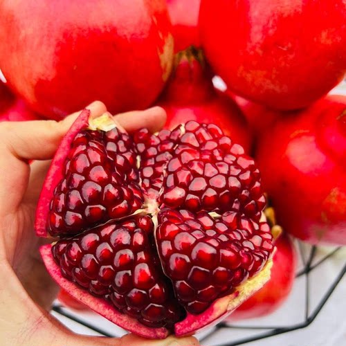 云南软籽石榴酸甜口感六月红早熟石榴红颜红宝石石榴玛瑙红包邮