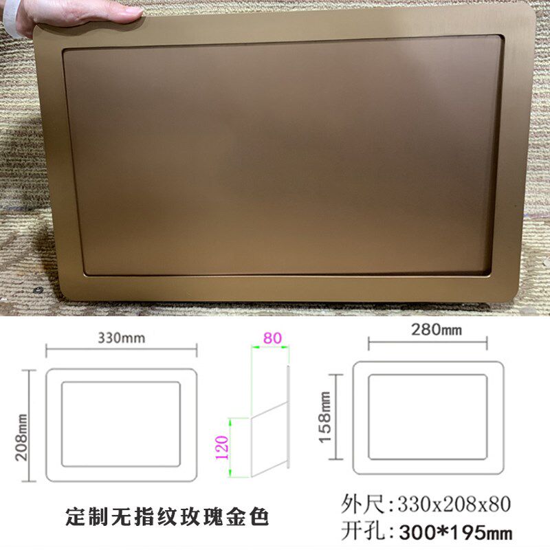 嵌入式不锈钢垃圾桶盖 厨房隐藏推盖活动侧板垃圾盖板