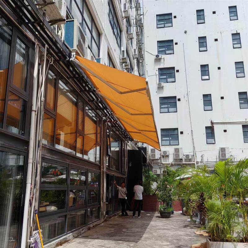 深圳遮阳棚伸缩式手摇电动折叠收缩遮阳蓬户外阳台帐篷庭院遮雨棚
