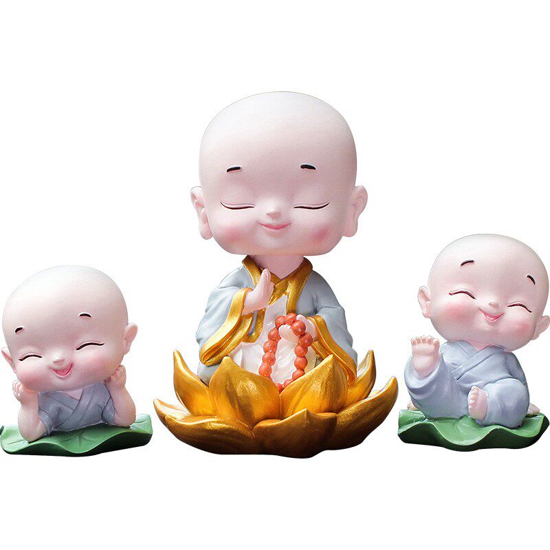 小和尚汽车内饰品摆件中控台车载高档创意个性潮可爱摇头装饰用品
