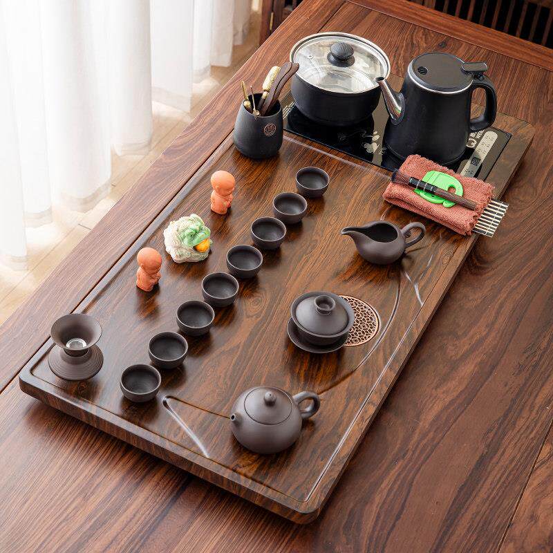 新款茶盘套装全自动烧水壶底部上水一体泡茶家用茶台茶道茶海托盘