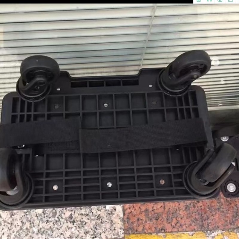 实心铝合金拉杆车四轮万向轮学生书包双肩包拖车便携手拉车购物车