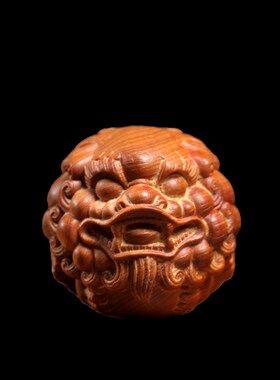 天然崖柏木貔貅保健球把玩球木雕手把件摆件转运文玩按摩球小摆件