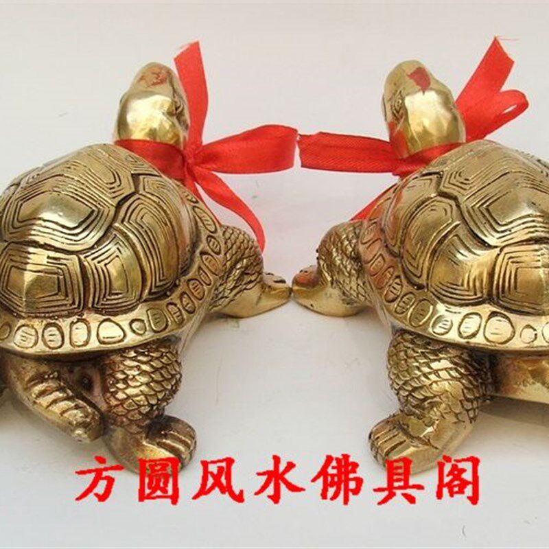 铜龟铜乌龟铜金龟摆件家宅店铺化路直冲尖角反弓窗台阳台平安摆设