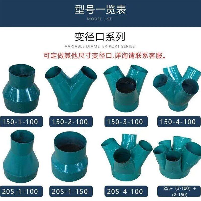木工吸尘器转换头布袋除尘器转换口工业吸尘机配件三通四通吸尘口