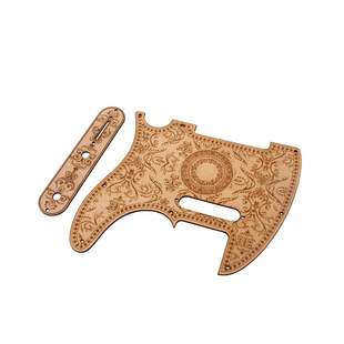 Tele电吉他 木质雕花护板 电路盖板 实木护板 美芬DIY配件