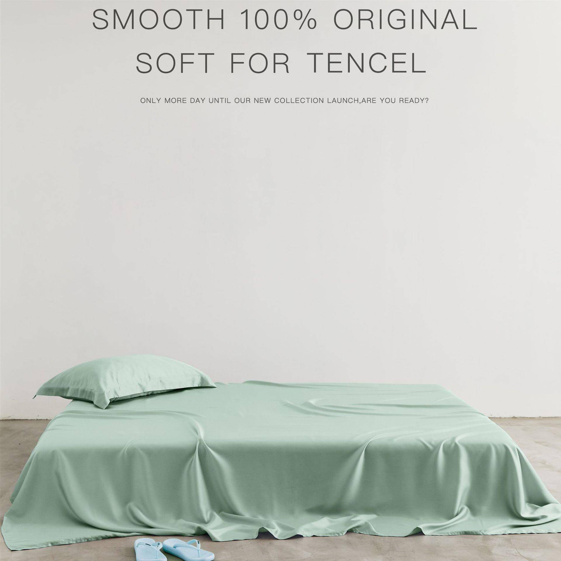 北欧风夏季家用凉感双人床单60支兰精天丝学生宿舍亲肤单人床单