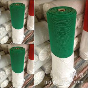 供应6mm加密绿色镂空透底S型防滑垫商用餐厅厨房地垫