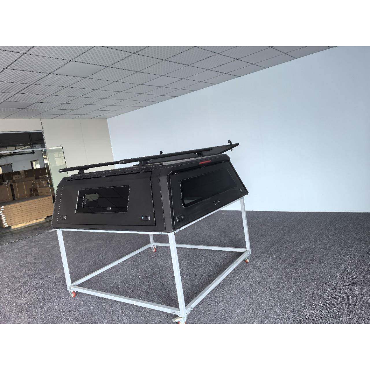 皮卡车改装配件多功三开门全焊接前后玻璃后箱铝合金高盖后备箱