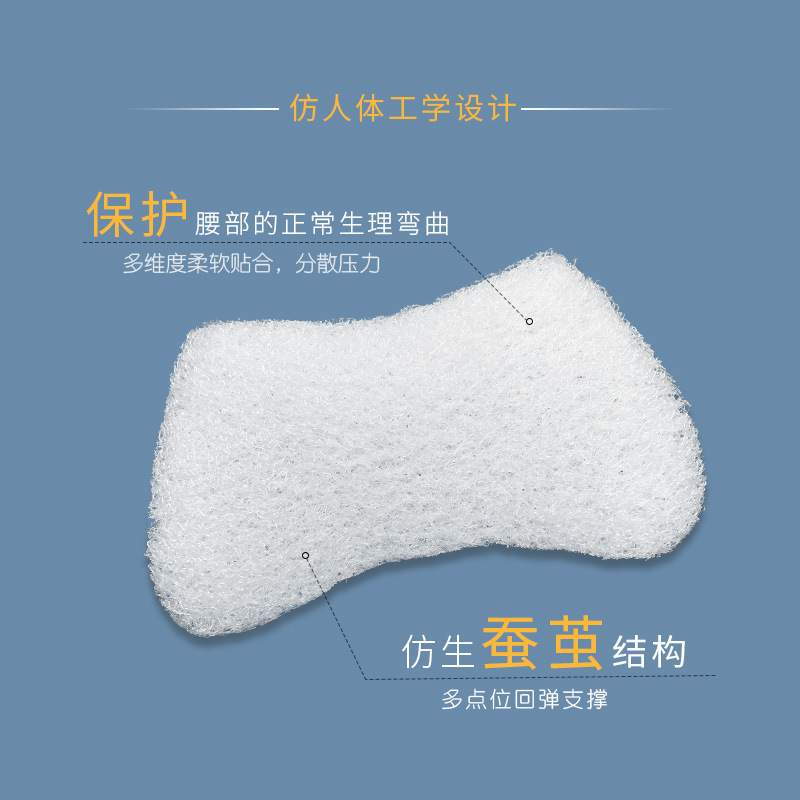 PEPOE空气纤维汽车腰靠直销车载靠背汽车座椅靠垫护腰枕腰靠