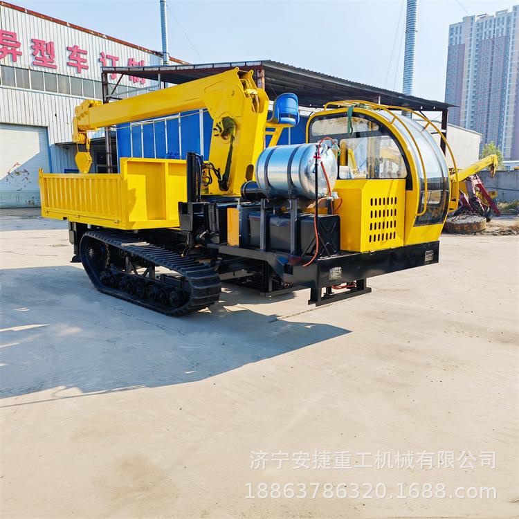 6吨全地形履带随车吊 光伏板吊装工程爬山虎 农业小型园林移树吊