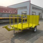 1吨可折叠爬梯小拖车爬梯拖车 小型拖车工业运输工具车出口