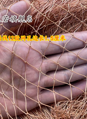 轮胎线1.5厘米网片定制拖网拉网网箱搬筝网抬网防鸟网渔网养殖网