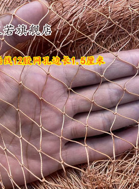 轮胎线1.5厘米网片定制拖网拉网网箱搬筝网抬网防鸟网渔网养殖网