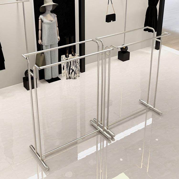 男女服装店中岛货架双杠落地架不锈钢服装店中间陈列展示架挂衣架,户外/登山/野营/旅行用品,抄网杆,淘宝优惠券,粉丝福利购,淘宝优惠卷