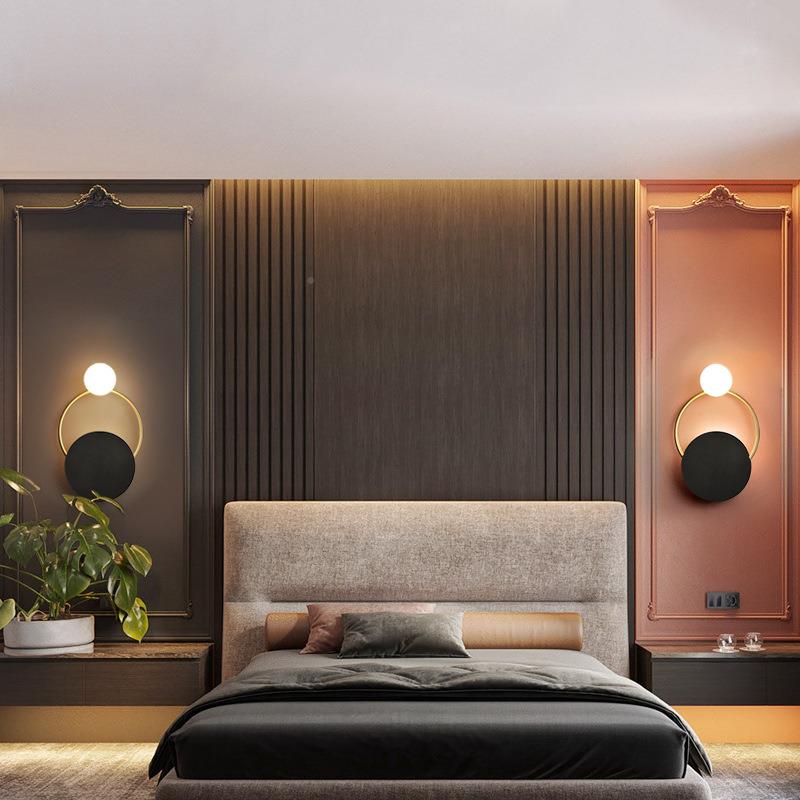 北欧设计创意个性客金厅床头师灯后现代轻奢道过灯710书房属网红