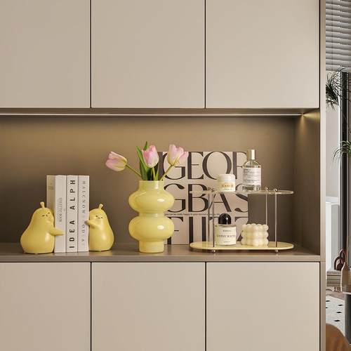 贝汉美法式奶油风入户玄关鞋柜摆件钥匙收纳现代客厅电视柜装饰品